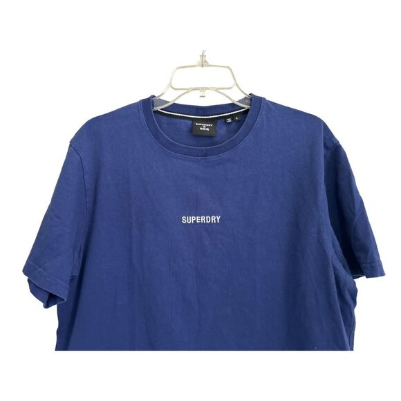 Men's Large Superdry Blue Cotton Tee T-Shirts - Picture 6 of 6